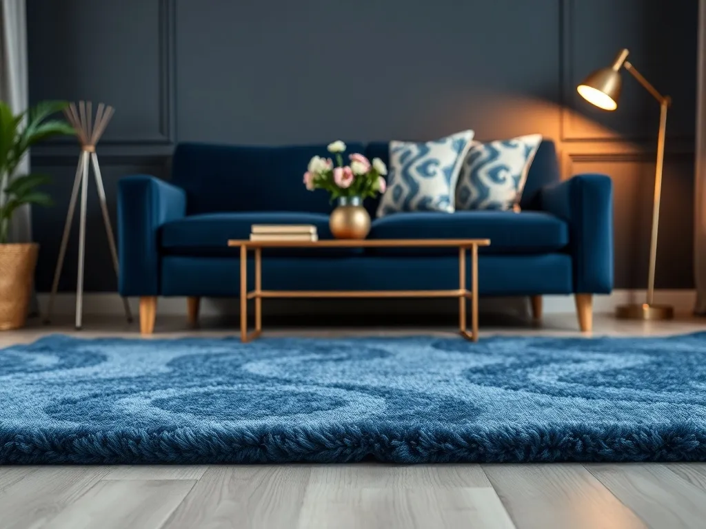 Jaki dywan do granatowej kanapy?