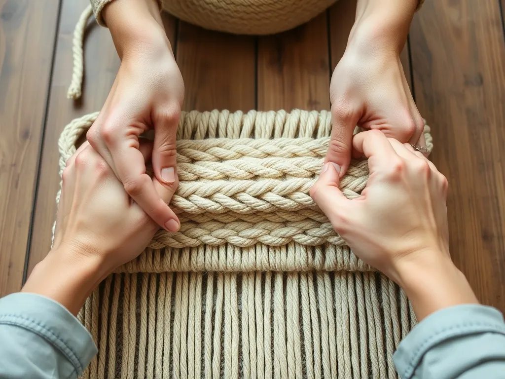 Jak zrobić prostokątny dywan ze sznurka bawełnianego?